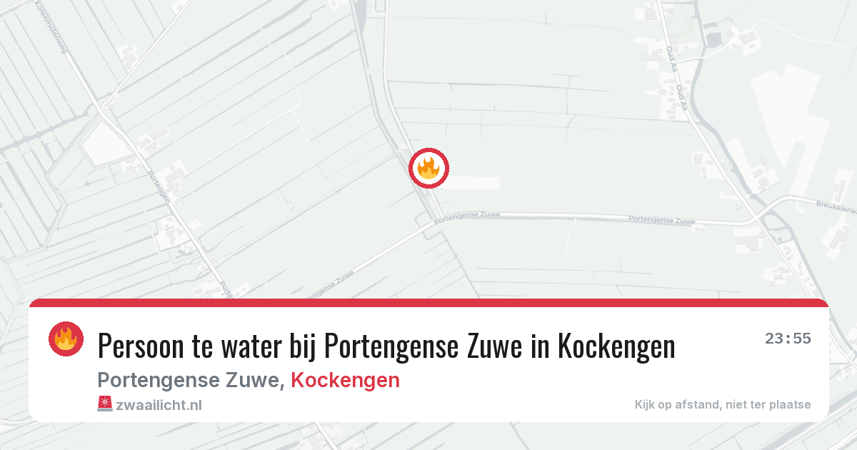 Persoon te water bij Portengense Zuwe in Kockengen — 23 mrt 2026