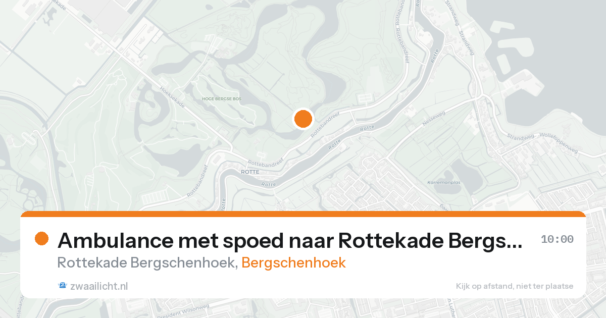 Ambulance met spoed naar Rottekade Bergschenhoek in Bergschenhoek — 23 aug 2026