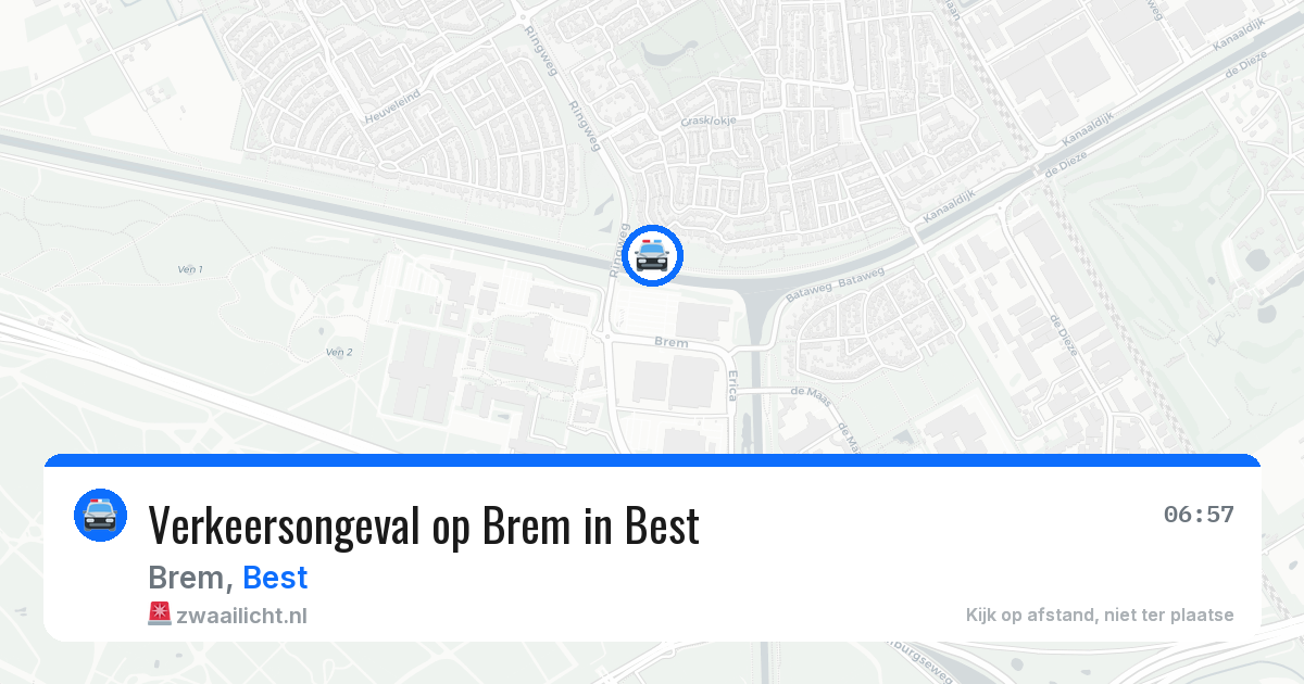 Verkeersongeval op Brem in Best — 20 mei 2026