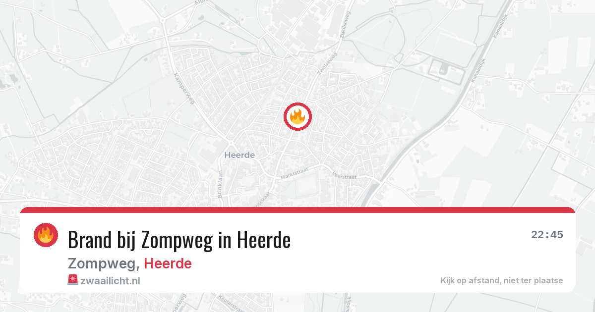 Brand bij Zompweg in Heerde — 11 aug 2026
