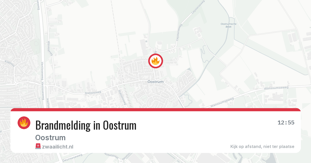 Brandmelding in Oostrum — 5 aug 2026