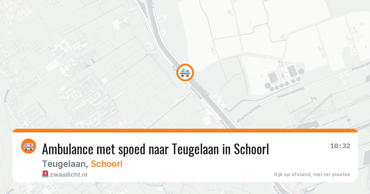 Ambulance met spoed naar Teugelaan in Schoorl — 10 jun 2026