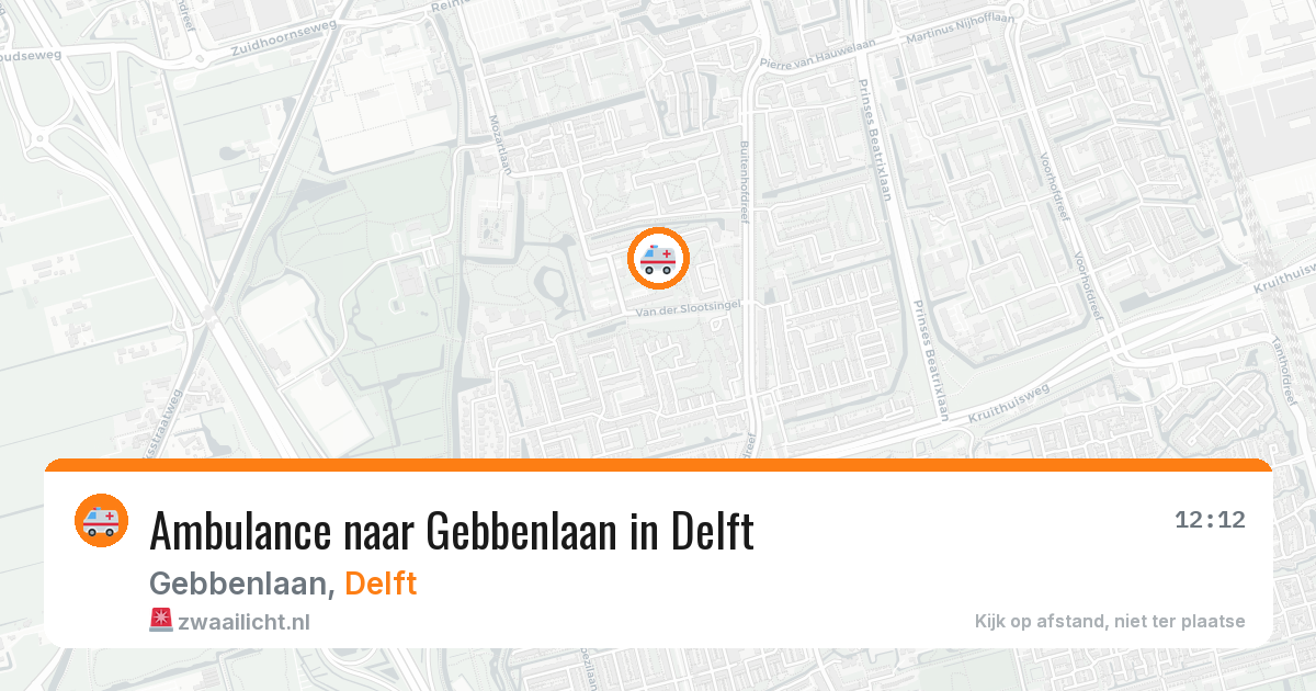 Ambulance naar Gebbenlaan in Delft — 24 jun 2026