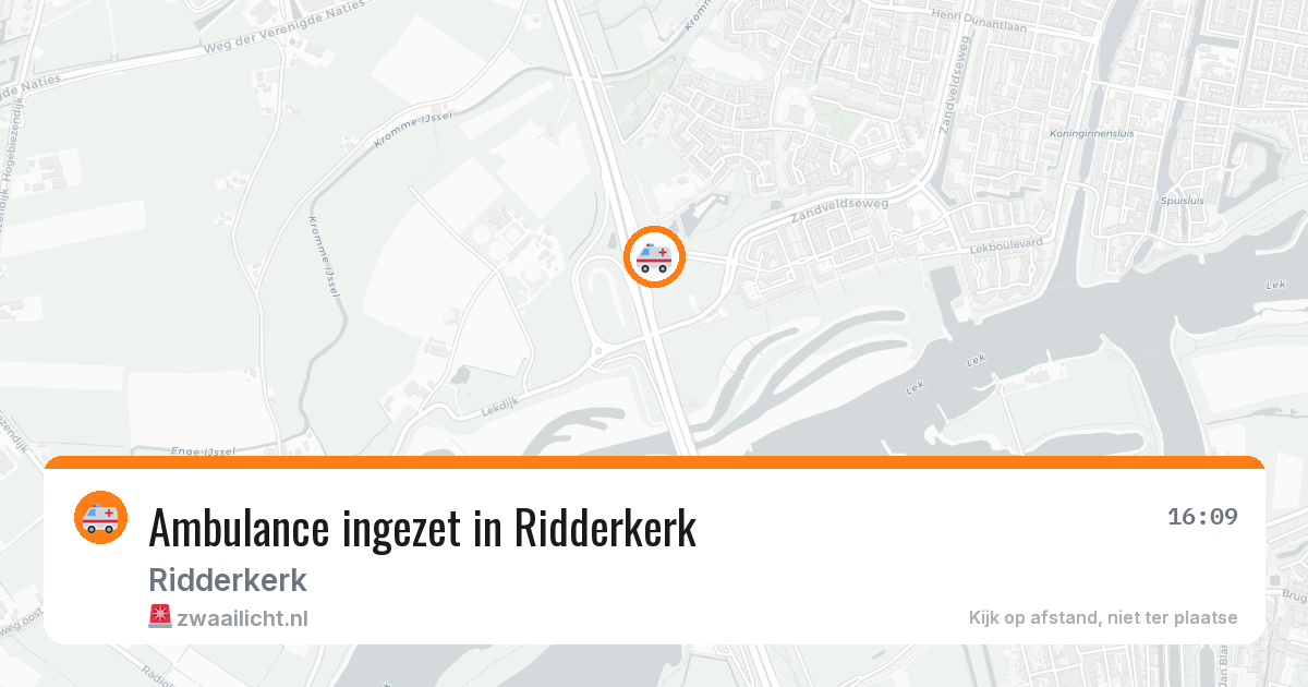 Ambulance ingezet in Ridderkerk — 11 aug 2026