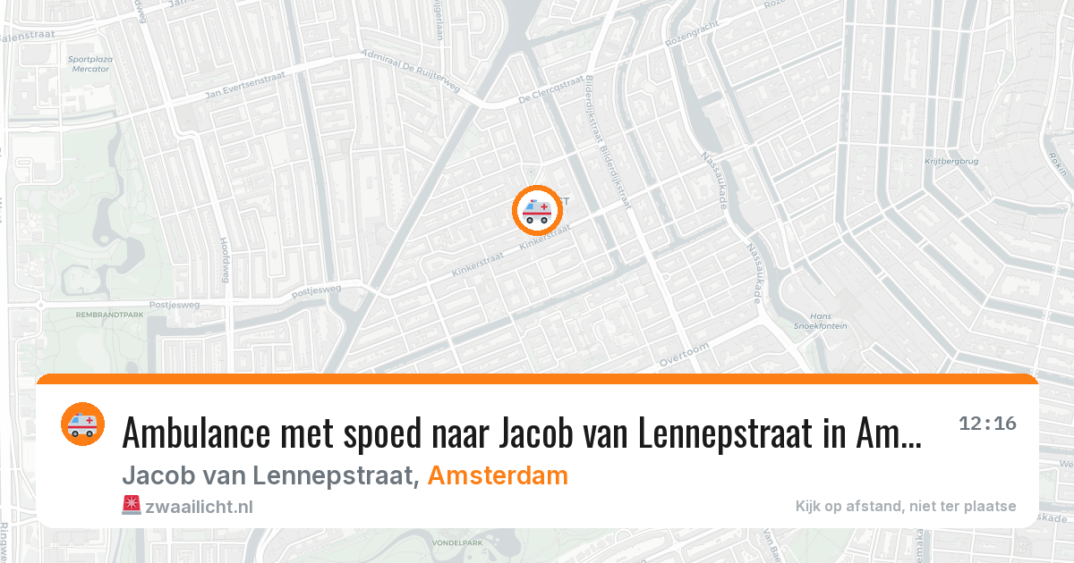 Ambulance met spoed naar Jacob van Lennepstraat in Amsterdam — 13 aug 2026