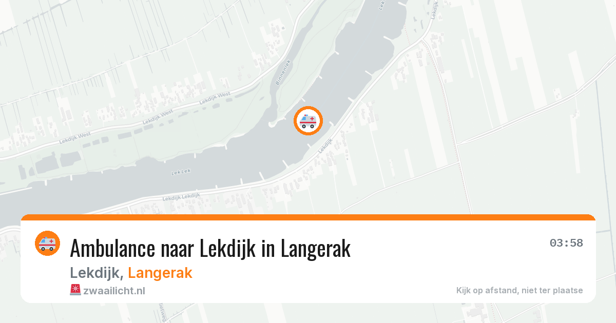 Ambulance naar Lekdijk in Langerak — 12 apr 2026