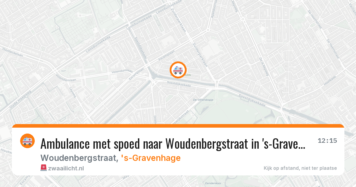 Ambulance met spoed naar Woudenbergstraat in 's-Gravenhage — 22 mrt 2026
