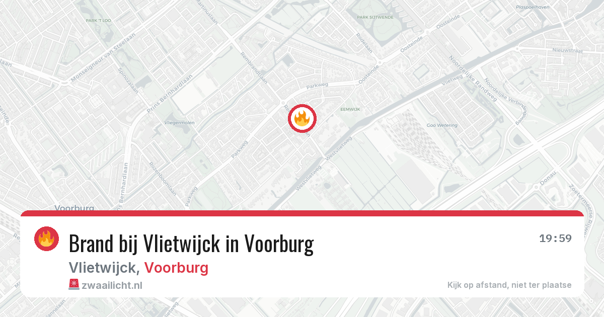 Brand bij Vlietwijck in Voorburg — 30 jul 2026