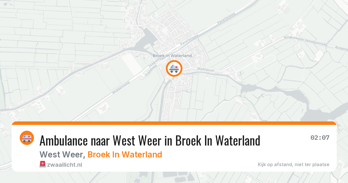 Ambulance naar West Weer in Broek In Waterland — 9 jun 2026