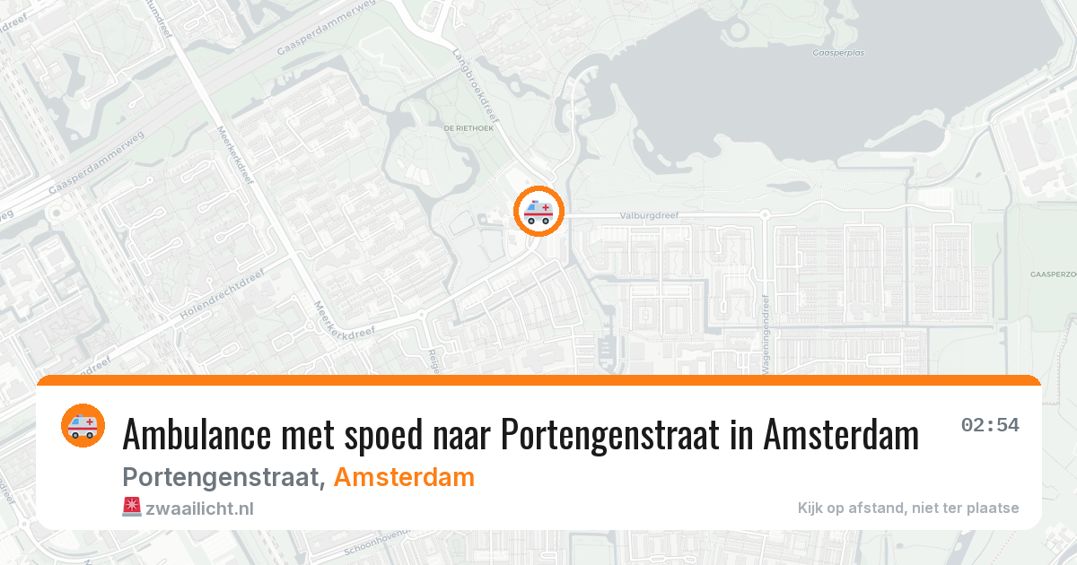 Ambulance met spoed naar Portengenstraat in Amsterdam — 5 aug 2026