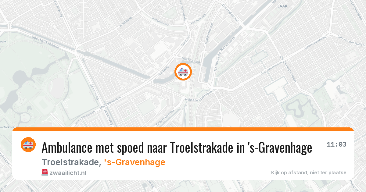 Ambulance met spoed naar Troelstrakade in 's-Gravenhage — 28 apr 2026