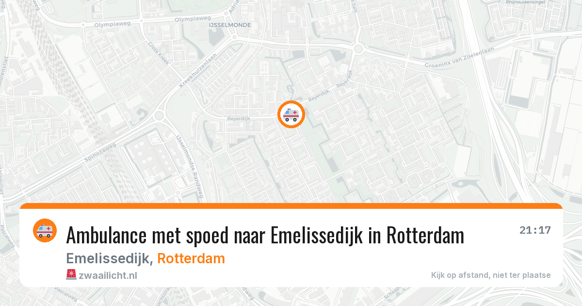Ambulance met spoed naar Emelissedijk in Rotterdam — 21 jun 2026