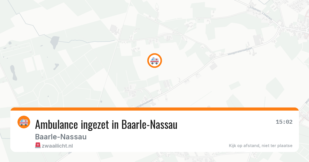 Ambulance ingezet in Baarle-Nassau — 12 aug 2026
