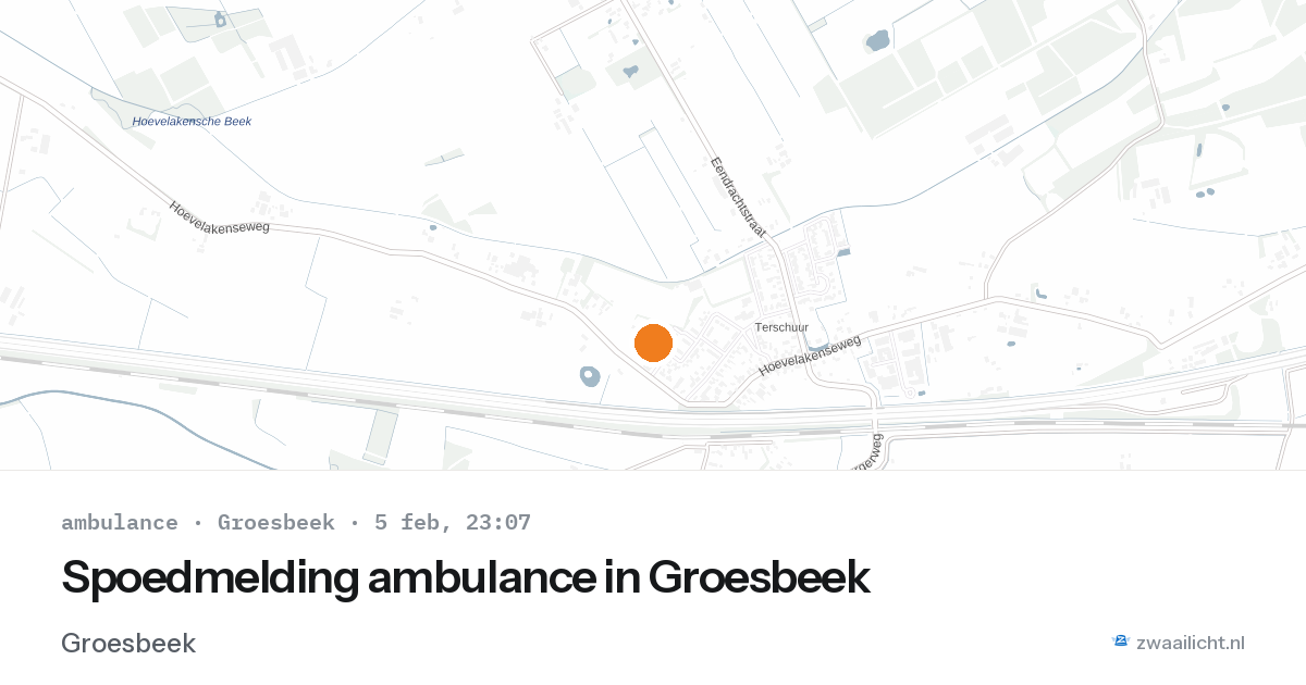 Spoedmelding ambulance in Groesbeek — 5 feb 2026