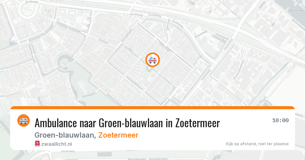 Ambulance naar Groen-blauwlaan in Zoetermeer — 11 aug 2026