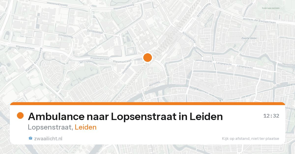 Ambulance naar Lopsenstraat in Leiden — 20 aug 2026