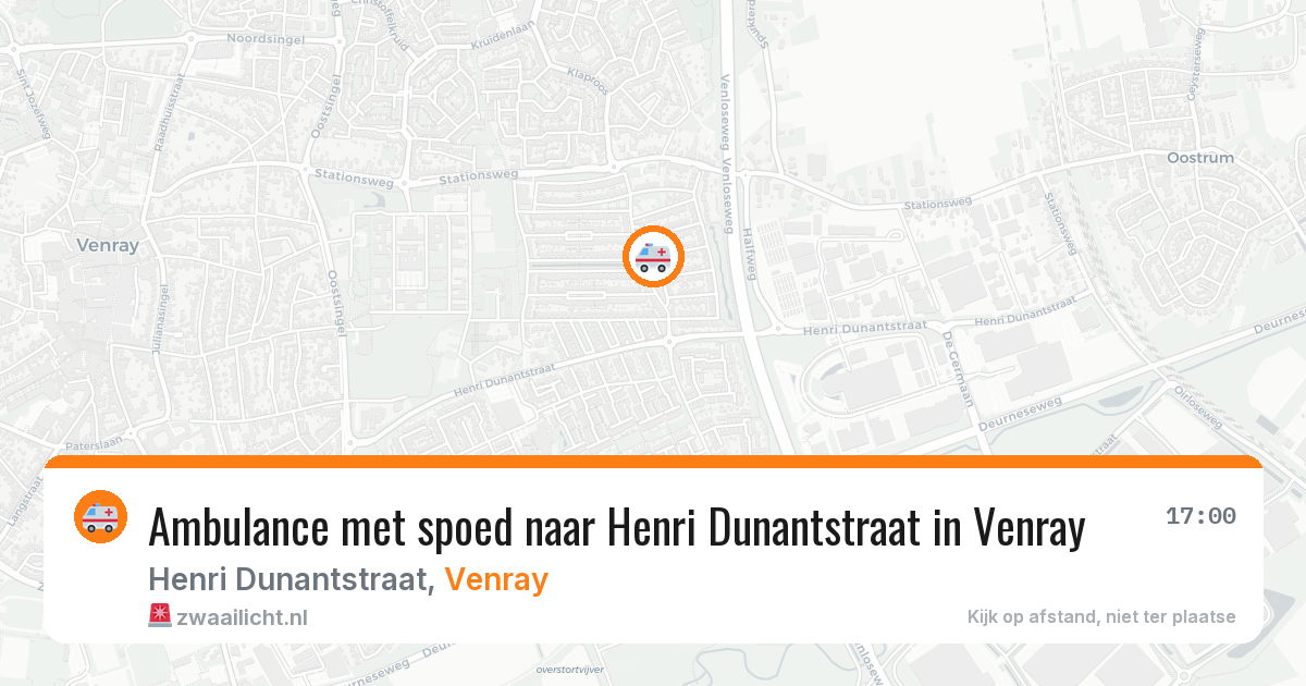 Ambulance met spoed naar Henri Dunantstraat in Venray — 17 mei 2026