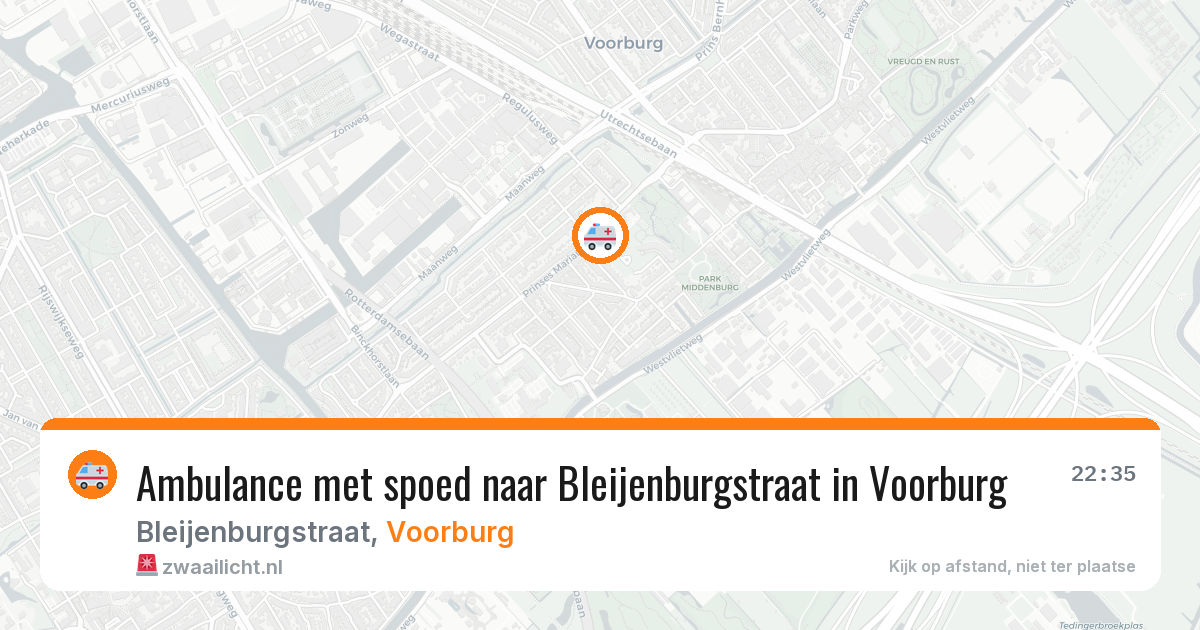 Ambulance met spoed naar Bleijenburgstraat in Voorburg — 21 apr 2026