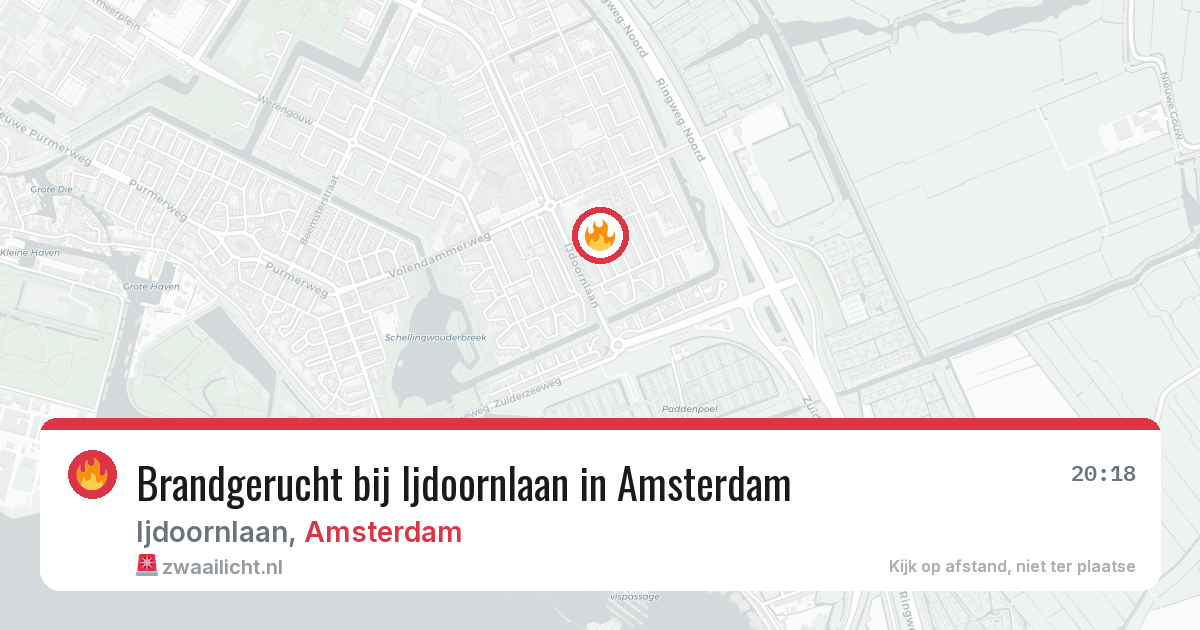 Brandgerucht bij Ijdoornlaan in Amsterdam — 10 apr 2026