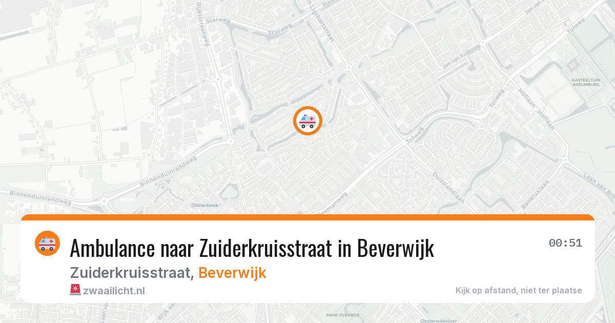 Ambulance naar Zuiderkruisstraat in Beverwijk — 8 mei 2026