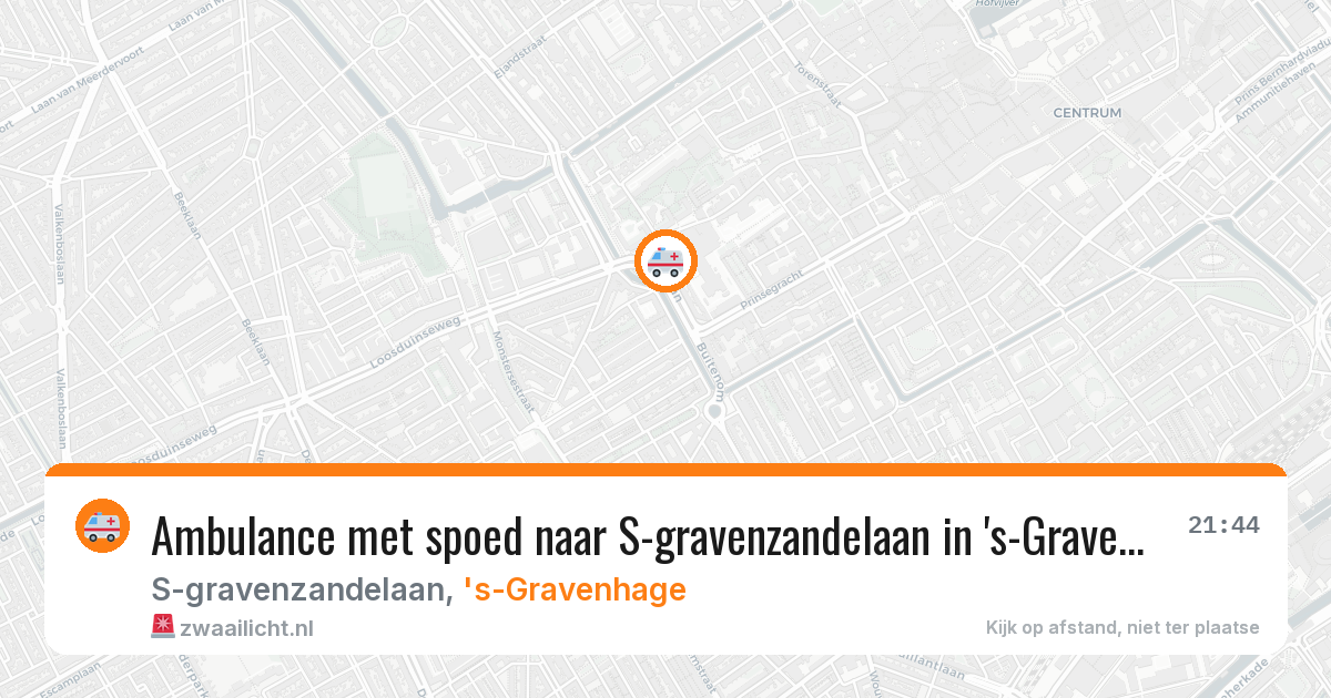 Ambulance met spoed naar S-gravenzandelaan in 's-Gravenhage — 8 jul 2026