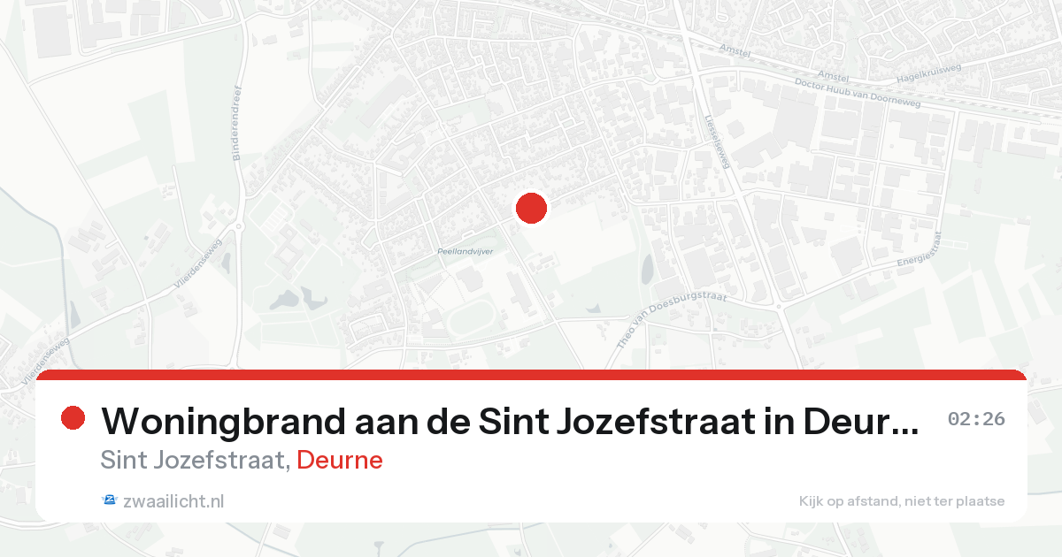 Woningbrand aan de Sint Jozefstraat in Deurne — 25 aug 2026