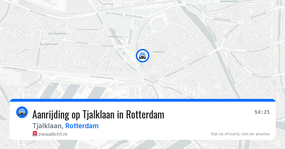 Aanrijding op Tjalklaan in Rotterdam — 19 mrt 2026