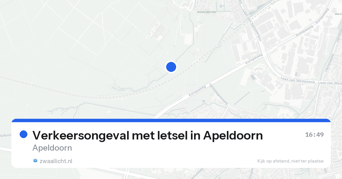 Verkeersongeval met letsel in Apeldoorn — 16 aug 2026