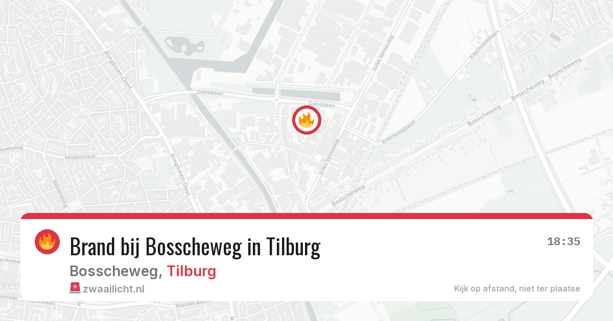 Brand bij Bosscheweg in Tilburg — 19 jun 2026