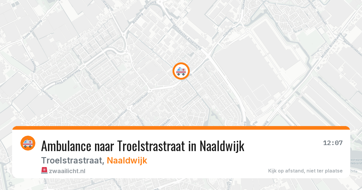 Ambulance naar Troelstrastraat in Naaldwijk — 25 mrt 2026