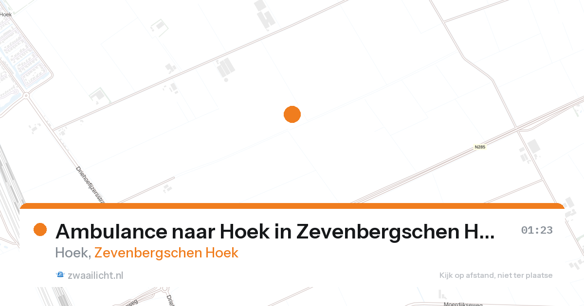 Ambulance naar Hoek in Zevenbergschen Hoek — 25 aug 2026