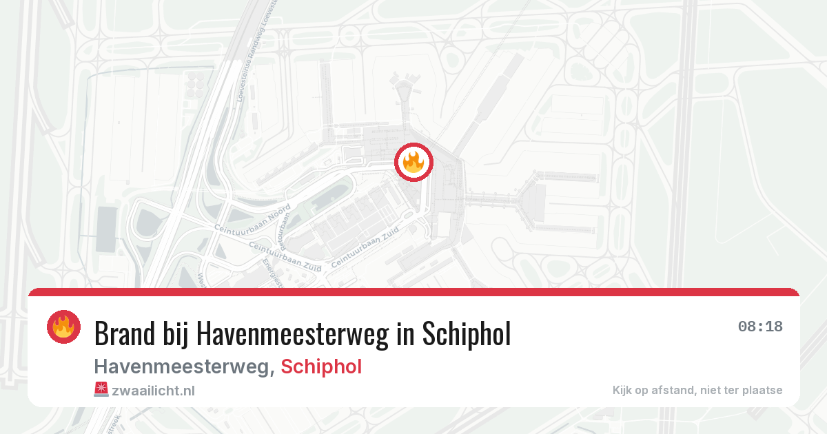 Brand bij Havenmeesterweg in Schiphol — 20 jun 2026
