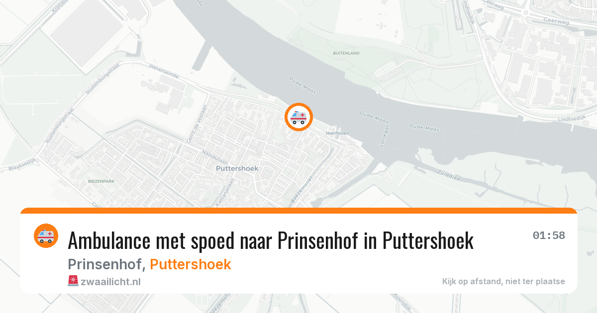 Ambulance met spoed naar Prinsenhof in Puttershoek — 15 jun 2026