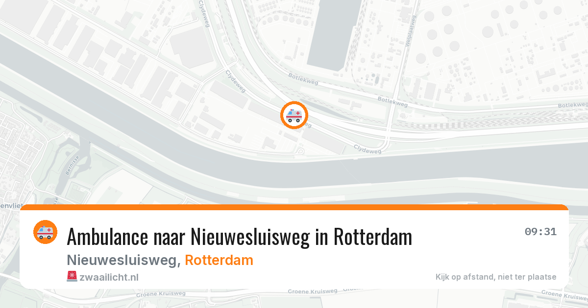 Ambulance naar Nieuwesluisweg in Rotterdam — 29 jun 2026
