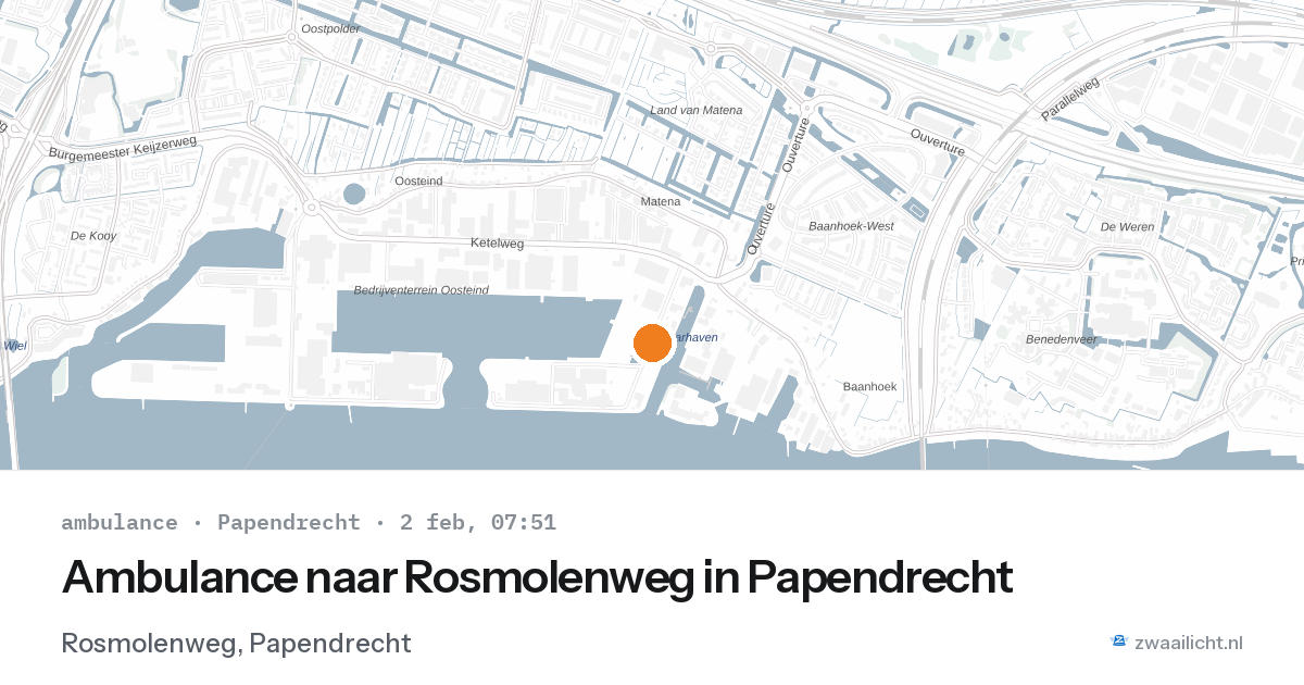 Ambulance naar Rosmolenweg in Papendrecht — 2 feb 2026