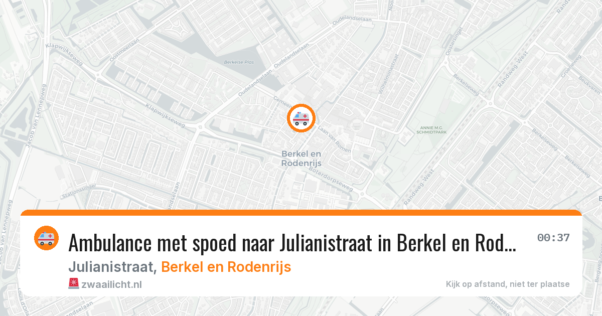 Ambulance met spoed naar Julianistraat in Berkel en Rodenrijs — 1 jul 2026