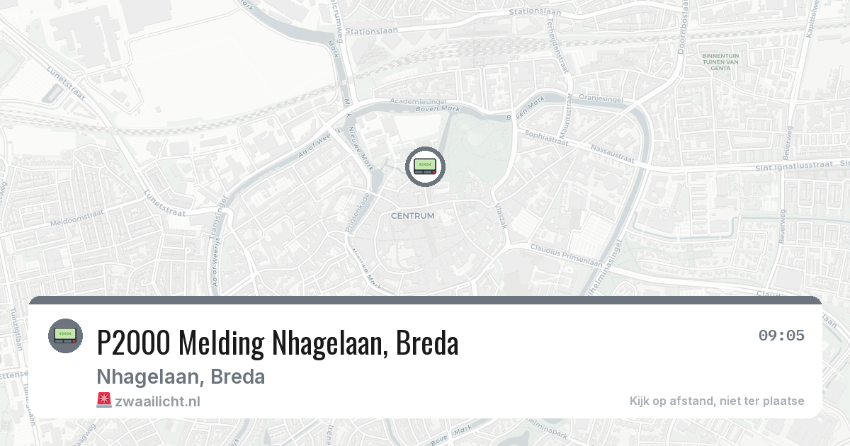 P2000 Melding Nhagelaan, Breda — 19 mei 2026