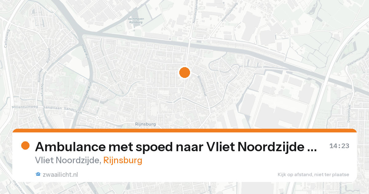 Ambulance met spoed naar Vliet Noordzijde in Rijnsburg — 15 aug 2026