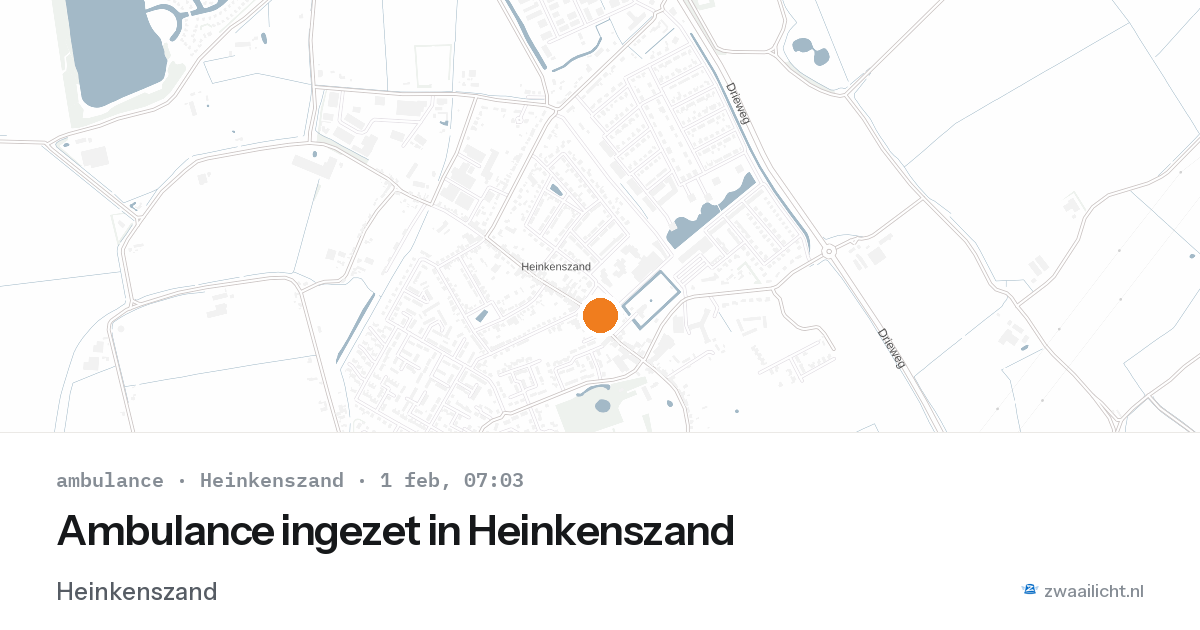 Ambulance ingezet in Heinkenszand — 1 feb 2026