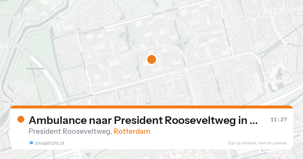 Ambulance naar President Rooseveltweg in Rotterdam — 22 aug 2026