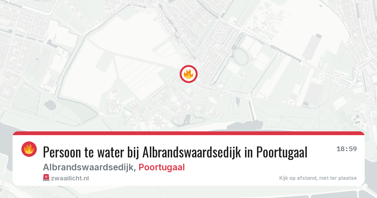 Persoon te water bij Albrandswaardsedijk in Poortugaal — 5 mei 2026