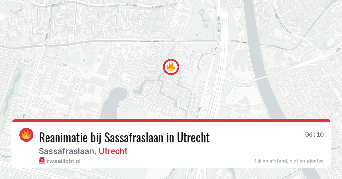 Reanimatie bij Sassafraslaan in Utrecht — 31 jul 2026