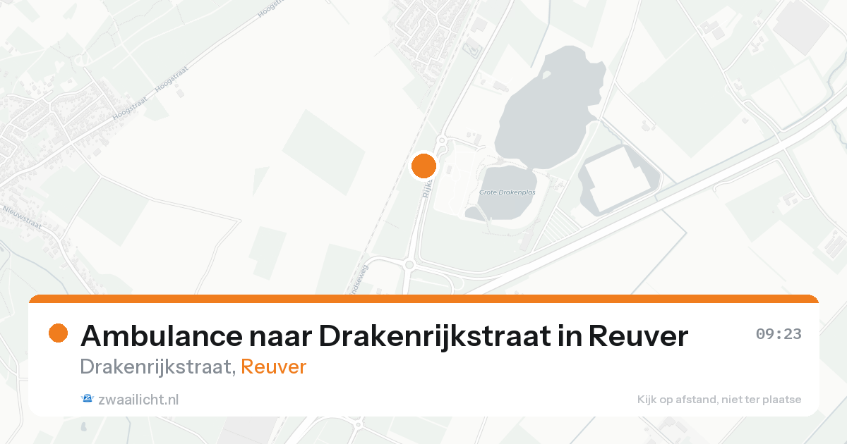 Ambulance naar Drakenrijkstraat in Reuver — 21 aug 2026