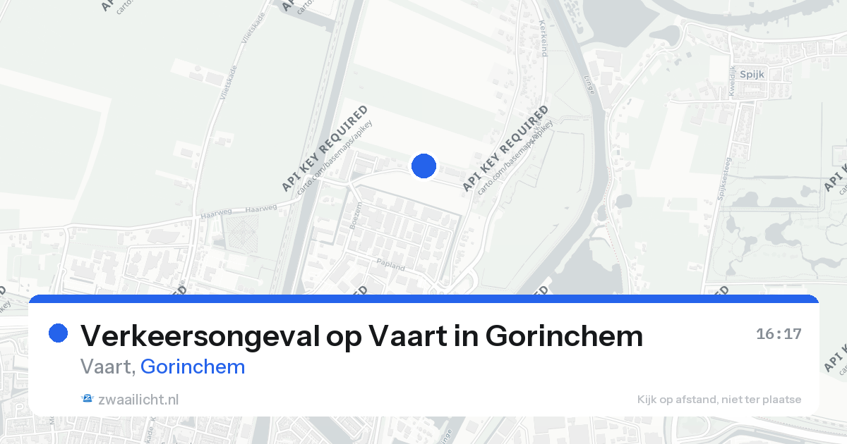 Verkeersongeval op Vaart in Gorinchem — 26 aug 2026