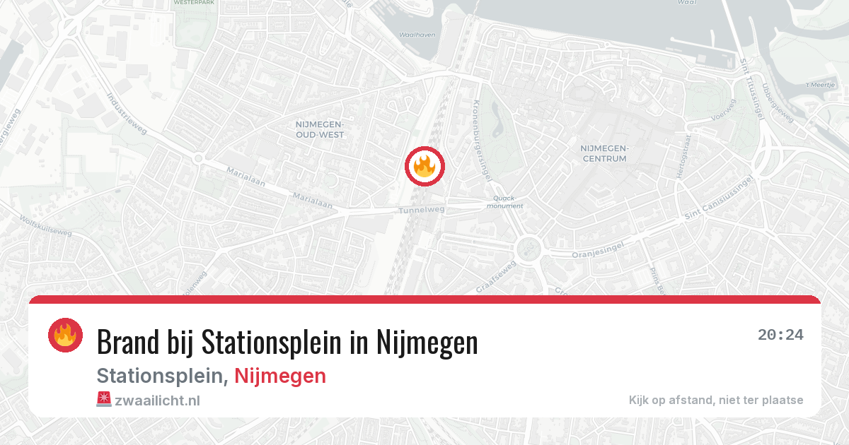 Brand bij Stationsplein in Nijmegen — 17 jun 2026