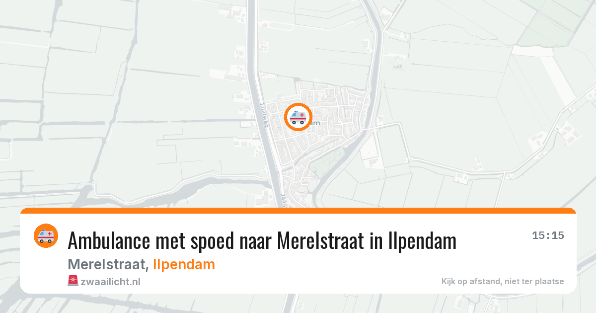 Ambulance met spoed naar Merelstraat in Ilpendam — 18 apr 2026