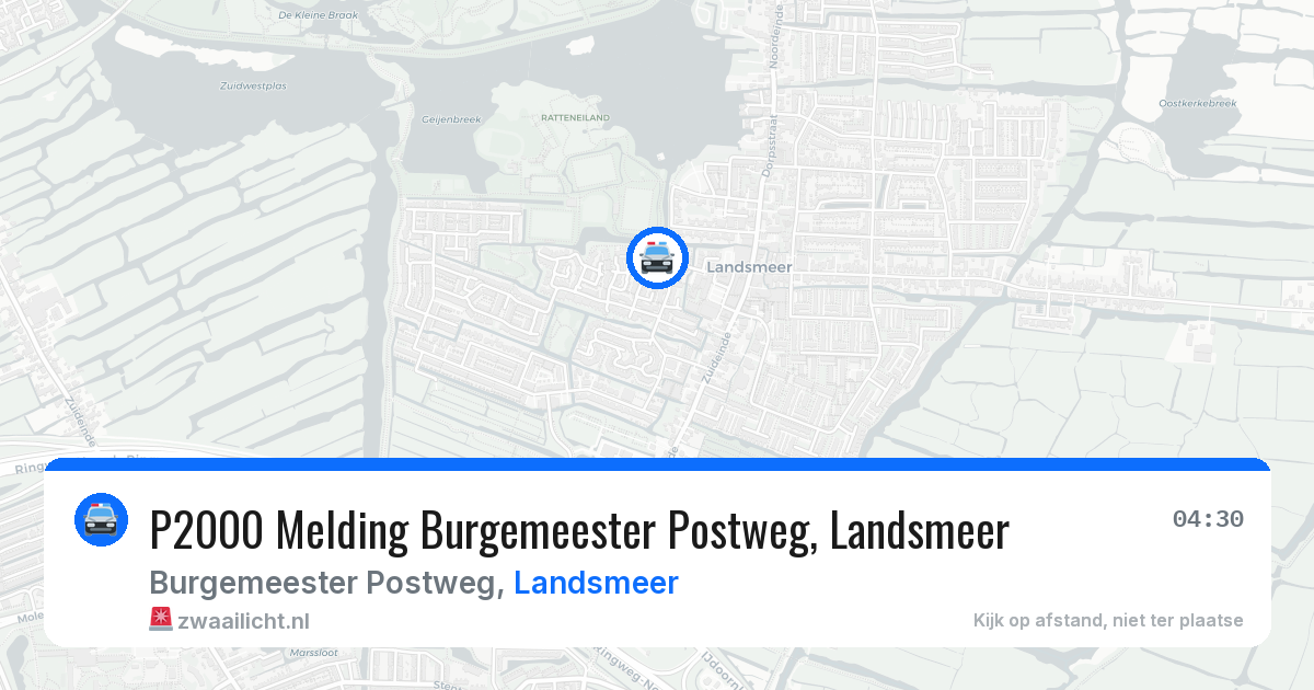 P2000 Melding Burgemeester Postweg, Landsmeer — 24 mrt 2026