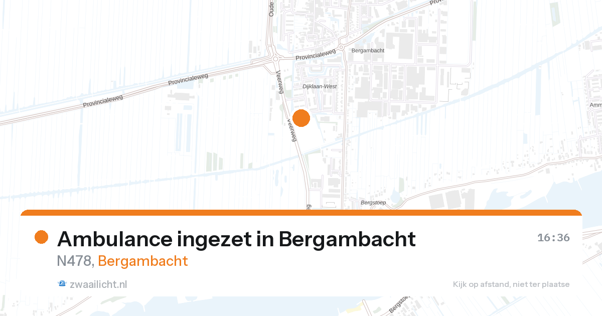 Ambulance ingezet in Bergambacht — 25 aug 2026