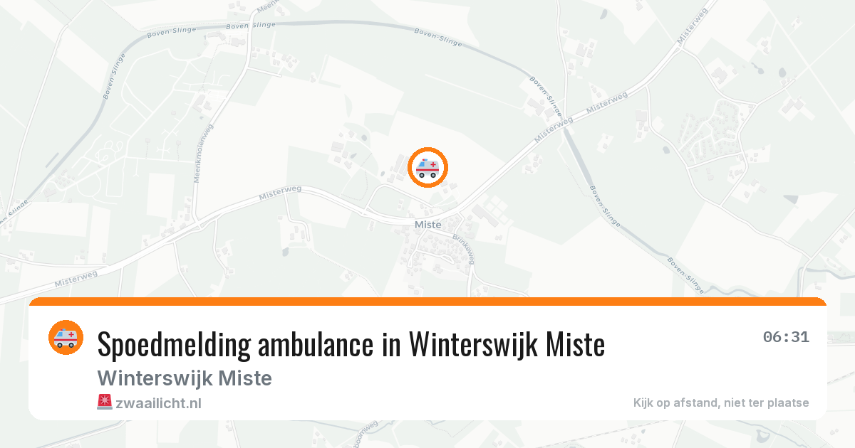 Spoedmelding ambulance in Winterswijk Miste — 5 jun 2026