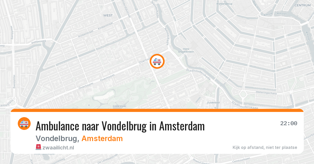 Ambulance naar Vondelbrug in Amsterdam — 11 apr 2026
